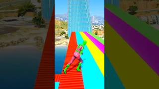 GTA 5 Epic Ragdolls  SpiderMan JumpsFails ep279 shorts [upl. by Novello]