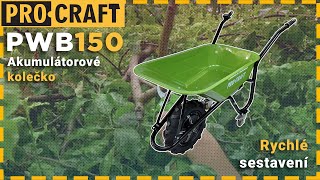 Aku kolečko Procraft PWB150 Rychlá montáž [upl. by Demha]