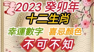 2023 癸卯年 十二生肖幸運數字］［喜忌顏色］不可不知幸運數字顏色鼠 牛 雞蛇 狗 兔虎 馬 豬猴龍羊 [upl. by Akedijn1]