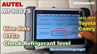 Autel MP808TS Air Conditioning Live Data  AC Gas volume CHECK with Scan Tool Scan Car AC Module [upl. by Mady]