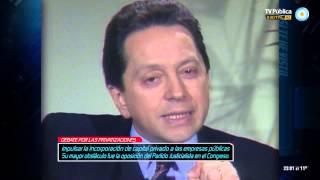 Archivo histórico  Privatizaciones debate Terragno  Eduardo Menem 1988 [upl. by Blumenthal546]