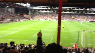 Bristol Rovers equalise against Bristol City amp Celebrations 040913 [upl. by Zetnauq357]