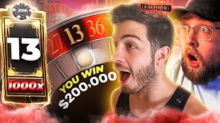 INSANE 200000 WIN ON XXXTREME LIGHTNING ROULETTE WITH TACT [upl. by Ailemak]