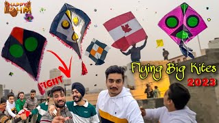 Flying Big Kites On Lohri 2023 In Amritsar  Kite Fight Fun Lohri Vlog [upl. by Benedikta]