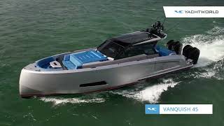 Vanquish VQ45 Aluminum Luxury Sports Cruiser Yacht Walkthrough [upl. by Akahc]