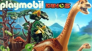 Playmobil Dinos Brachiosaurus 5231  Dinosaur toys Brachiosaurus with baby and tree [upl. by Rumpf676]