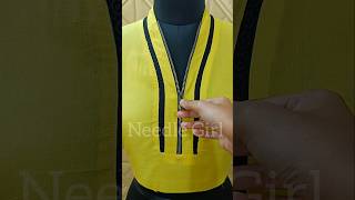 How to Make a Front Zipper Neck Design for Winter Clothing [upl. by Nagem]