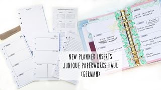 New Planner Inserts  Juniq Paperworks  German [upl. by Airlia]