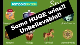 Tombola Arcade Spin games  a couple of HUGE wins [upl. by Treborsemaj]