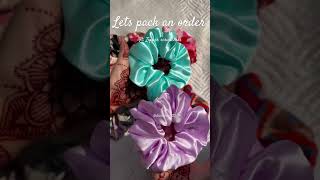 Lets pack an order of zipper scrunchies shortvideo shorts short ytshort yt ytshorts [upl. by Nola]