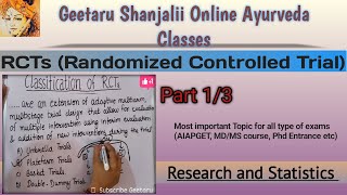 RCTs  Randomized Controlled Trial  Different type of Trail  Research  Geetaru Shanjalii Part 13 [upl. by Nnahgaem]