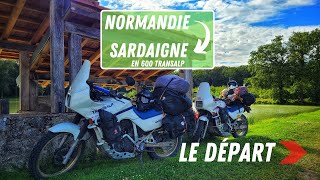 01 Normandie → Sardaigne en 600 Transalp │ le départ on galère en off road [upl. by Morrell203]