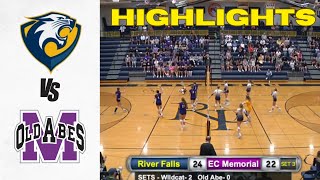 River Falls vs Eau Claire Memorial High School Volleyball Highlights 91924 [upl. by Rahs]