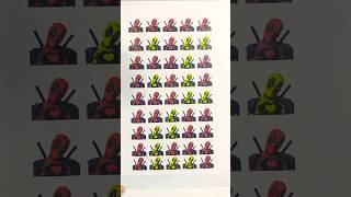 Find out the correct connecting puzzle line Deadpool shortsfeed deadpool marvel puzzle art [upl. by Schlesinger]