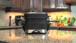 Vitachef ® Steamer Skillet  VitaChef ™ httpwwwvitachefcom [upl. by Nnyllatsyrc]