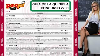 Guia de la Quiniela Progol 2250 [upl. by Akcirre]