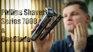 Philips Shaver Series 7000 mit SkinIQ Reinigungsstation Reinigungskartusche amp Philips OneBlade [upl. by Airtap]