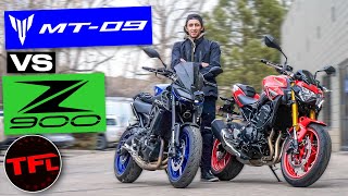 Yamaha MT09 vs Kawasaki Z900 Which Naked Bike Is KING [upl. by Ialohcin]