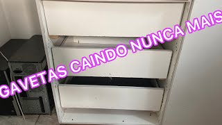 Como consertar GAVETAS de armários e GUARDA ROUPAS  DIY [upl. by Godart17]