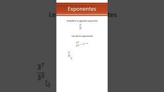 Ley de los exponentes  División de potencias con la misma base  Matemáticas  COMIPEMS [upl. by Tolman]