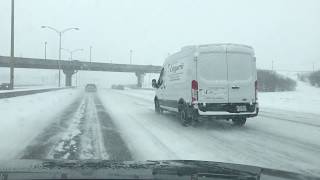 Beautiful drive in heavy snow  Canada [upl. by Noryd33]