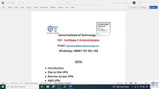 Fortigate Firewall  VPN [upl. by Korney]
