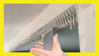 💪 How to Finish a DRYWALL Edge with Joint Compound and Corner Bead for a Soffit Finishing 📐 [upl. by Anividul]