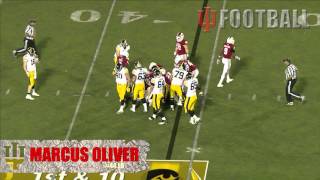 LB Marcus Oliver  Defensive Player of the Game  Iowa [upl. by Robet286]