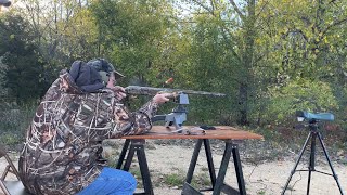 12 gauge 3” reloads testing Alliant Steel using LBC50 Ranger Eliteand TPS wads [upl. by Immac153]