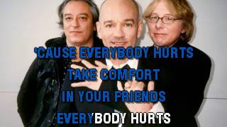 REM Everybody Hurts Karaoke karaoke version  Visite o site wwwtvkaraokecombr [upl. by Oremor]