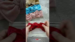 Simple way to tie a bow headband [upl. by Rois]