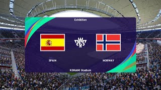 Spain U19 vs Norway U19 12102024 U19 Friendly PES 2021 [upl. by Agna989]