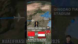 Jakarta Indonesia 🇮🇩 🛬 China 🇨🇳 kualifikasi Piala dunia 2026 ronde 3 grup C [upl. by Valery]