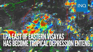 LPA east of Eastern Visayas has become tropical depression Enteng [upl. by Arsuy]