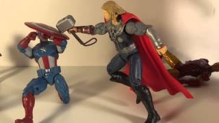 40th Toy Pose Review quotThor vs Cap vs Iron Manquot [upl. by Ylrevaw]