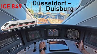 Endlich ICE 4  ICE 849 Düsseldorf Abstellbf  Duisburg Hbf  ICEFührerstandsmitfahrt [upl. by Ykciv]