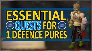 OSRS Essential Quests for 1 Defence Pures [upl. by Kecaj]