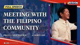 Meeting with the Filipino Community Speech 3152024 [upl. by Felicidad]