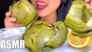 ASMR HOW I EAT ARTICHOKES  LEMON GARLIC SAUCE MUKBANG ASMR Phan [upl. by Denn]