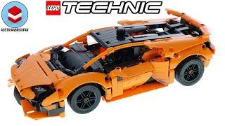 LEGO Technic 42196 Lamborghini Huracán Tecnica Orange Speed Build Review [upl. by Ku]