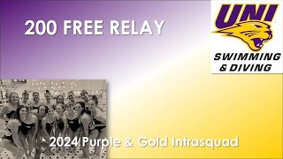 200 Free relay  2024 Purple amp Gold [upl. by Shandy]