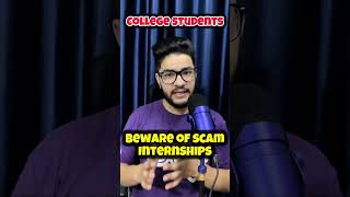 Beware 🎗️of SCAM internships  College Students delhiuniversity cuet cuet2024 [upl. by Kenimod]