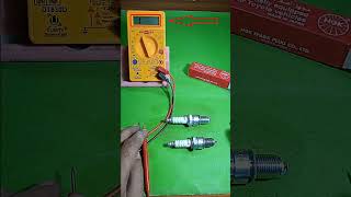 How to Test a Spark Plug In seconds with multimeter in home   shorts [upl. by Aznofla]