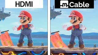 Super Smash Bros Ultimate  HDMI vs MCABLE  Antialiasing Comparison Dientes de sierra [upl. by Enyawd]