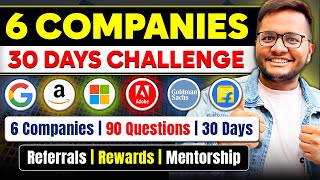 Goldman Sachs  6 Companies 30 Days Challenge 2024 🔥  Referrals [upl. by Anerhs]