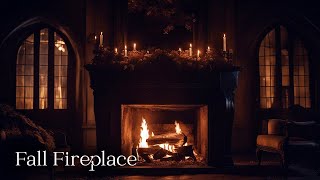 Fall Fireplace Ambience  Crackling Fire and Soft House Creaks [upl. by Iolanthe]