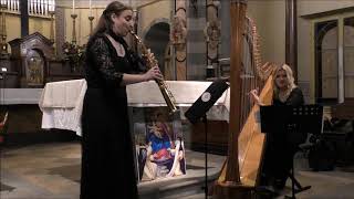 quotAdagioquot by Alessandro Marcello Isabella Stabio  saxophone and Sara Terzano  harp [upl. by Leffen610]