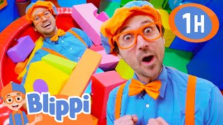 Blippi Learns Colors and Shapes at the Indoor Playground Educational Videos for Kids [upl. by Aimar]