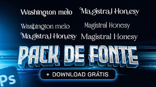 O melhor PACK DE FONTES GRÁTIS para você enriquecer seu DESIGN DOWNLOAD [upl. by Purington663]