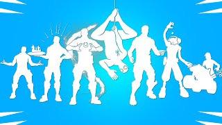 Top 25 Popular Fortnite Dances With Best Music Neighborly Hang SpiderMan Lunar Charge [upl. by Weismann]